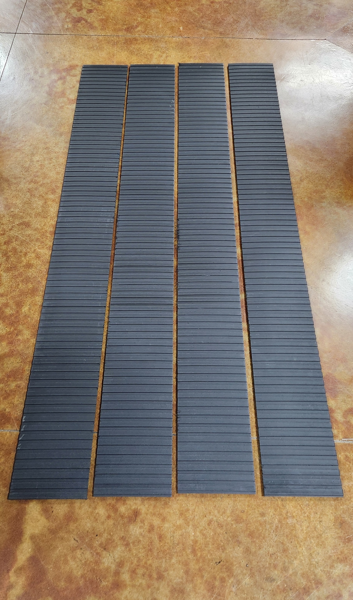 Slide Guides Inc. Snowmobile Trailer Traction Mat - 6 Foot Length x 8 Inch Width - 4 pack